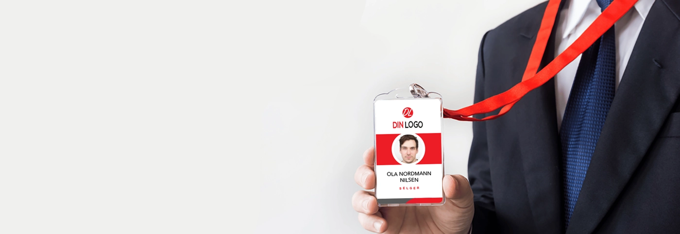 ID-kort med rød snor